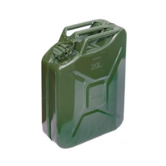 green metal jerry can