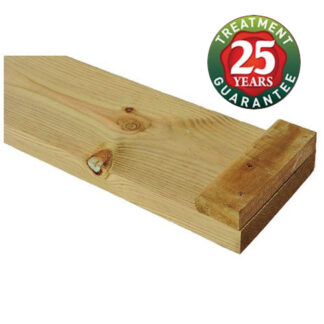 JACKSONS Gravel Board for Slotted Posts - 1830 x 140mm