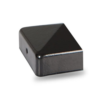 Durapost Black Half Post Cap with Bracket 75x75mm